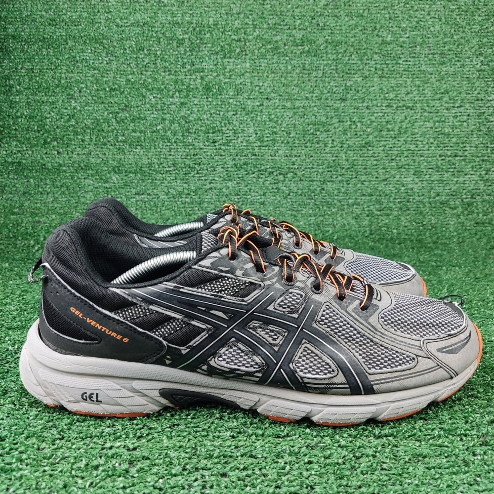 Asics Running Shoes Mens 12 Gray Gel-Venture 6 Trail Sneakers Athletic T7G1N